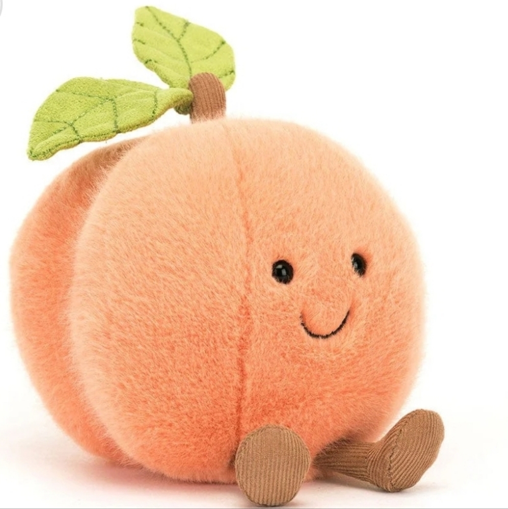 Jellycat Amuseables Peach 5.5x4.3x4.3" Soft & Plush BNWT Authentic